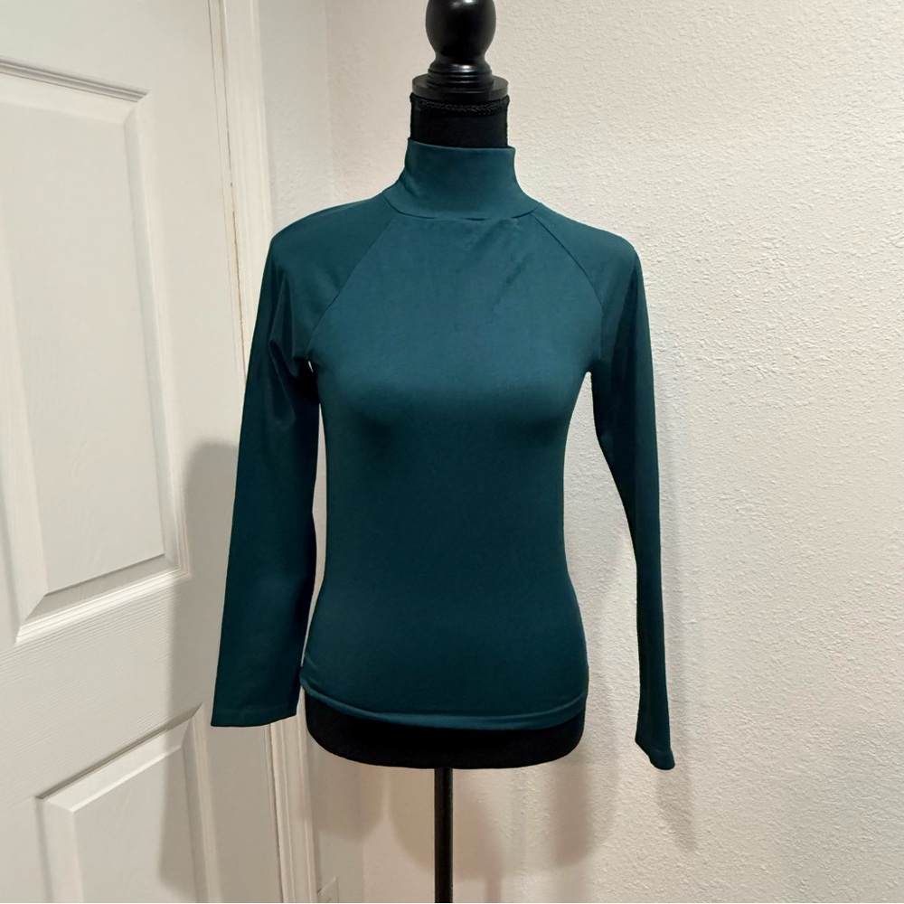 Stylish Teal Long Sleeve Women's Top